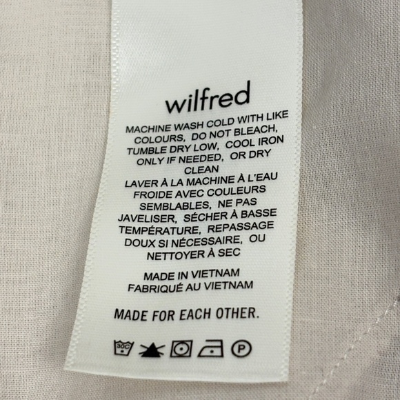 Aritzia Wilfred Women's Allant Linen Blend Ankle Trouser Pants Sz 2 Breathable - Picture 10 of 16